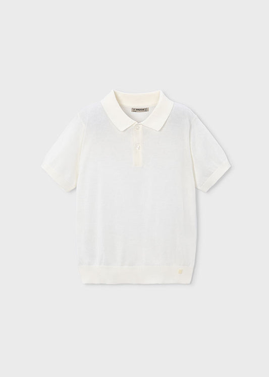 || Mayoral || Gebreide polo met korte mouw - Cream 92