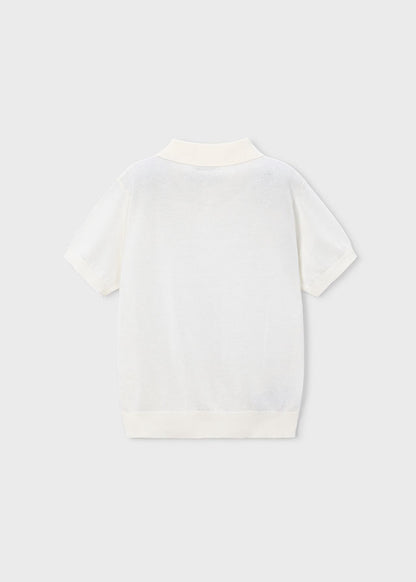 || Mayoral || Gebreide polo met korte mouw - Cream 92