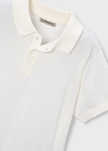 || Mayoral || Gebreide polo met korte mouw - Cream 92