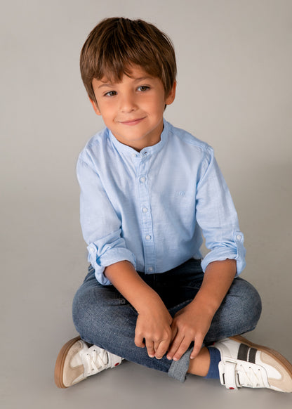 || Mayoral || Linnen shirt met mao kraag