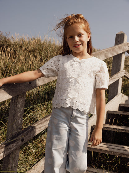 || LOOXS || Broderie blouse met strikjes