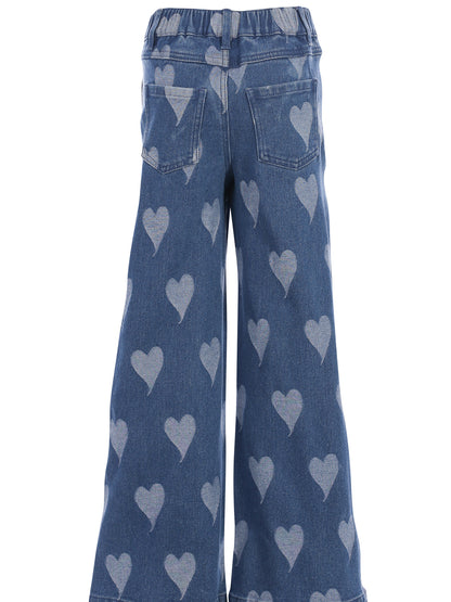 || LOOXS || Wideleg jeans met harten