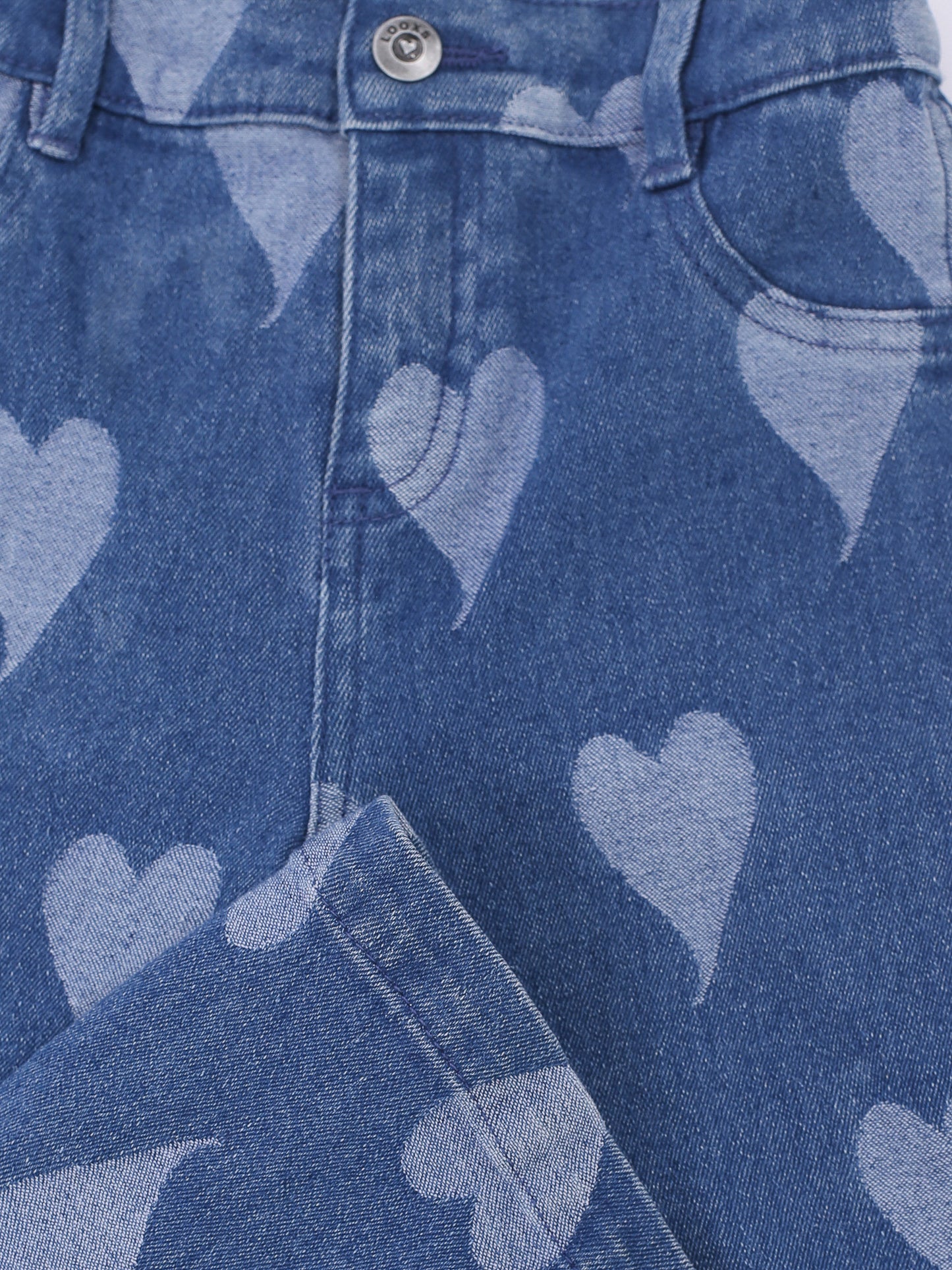 || LOOXS || Wideleg jeans met harten
