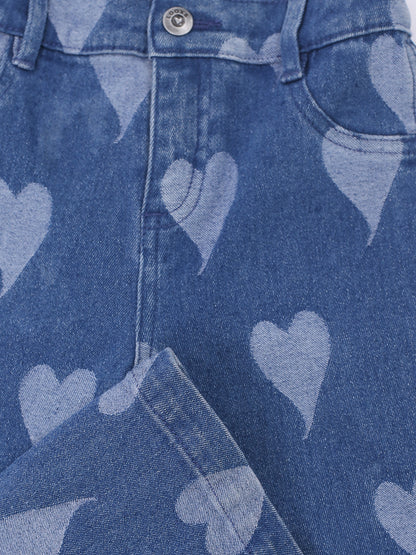 || LOOXS || Wideleg jeans met harten