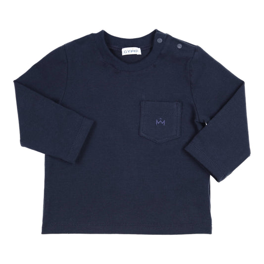 || Gymp || Basis t-shirt lange mouw met borstzakje
