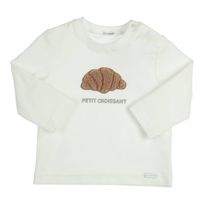 || Gymp || T-shirt met croissant off white - Aerodoux