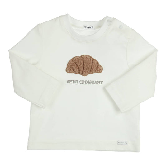 || Gymp || T-shirt met croissant off white - Aerodoux