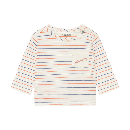 || Noppies || Gestreept t-shirt met borstzakje