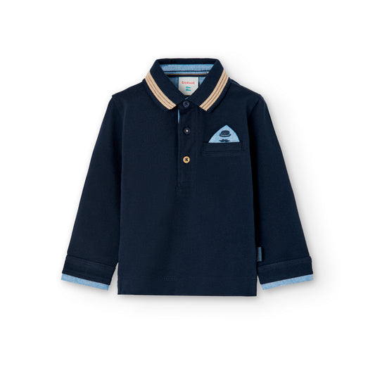 || Boboli || Polo piqué met lange mouwen