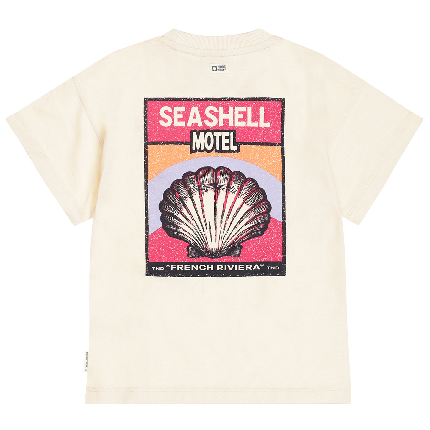 || Tumble ‘N Dry || T-shirt met schelpen offwhite - Nautalis