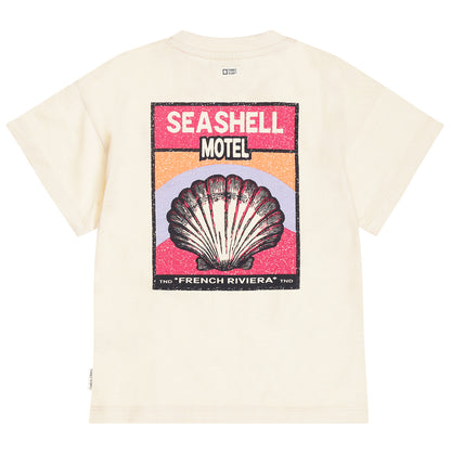 || Tumble ‘N Dry || T-shirt met schelpen offwhite - Nautalis