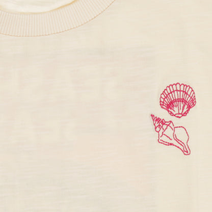 || Tumble ‘N Dry || T-shirt met schelpen offwhite - Nautalis