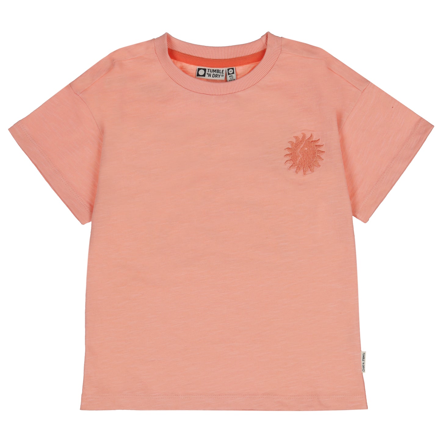 || Tumble ‘N Dry || T-shirt met zon koraalroze - Nautalis