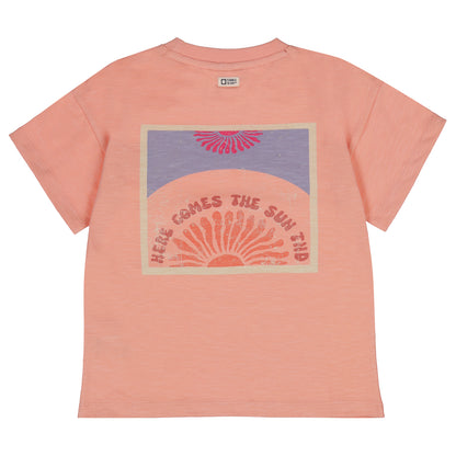 || Tumble ‘N Dry || T-shirt met zon koraalroze - Nautalis