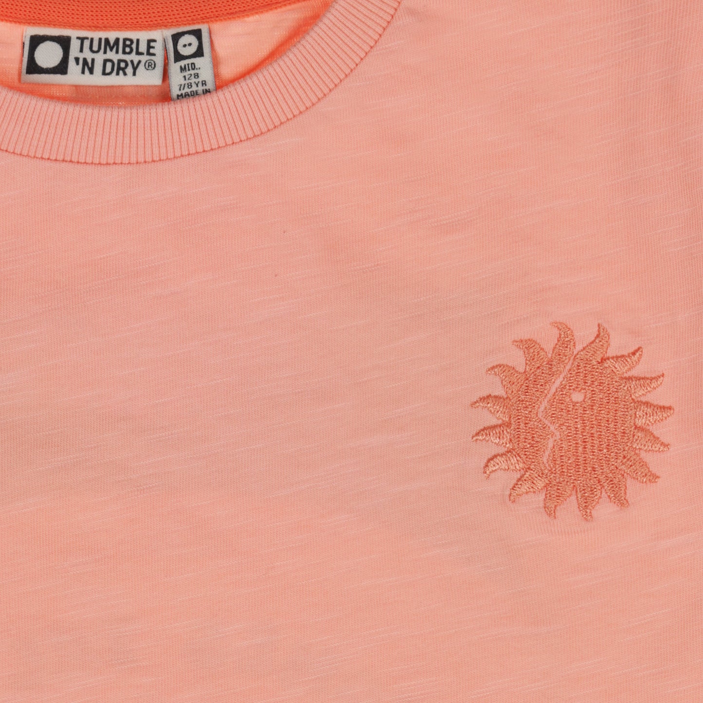 || Tumble ‘N Dry || T-shirt met zon koraalroze - Nautalis