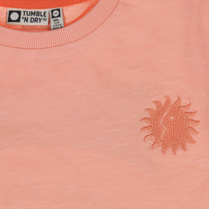 || Tumble ‘N Dry || T-shirt met zon koraalroze - Nautalis