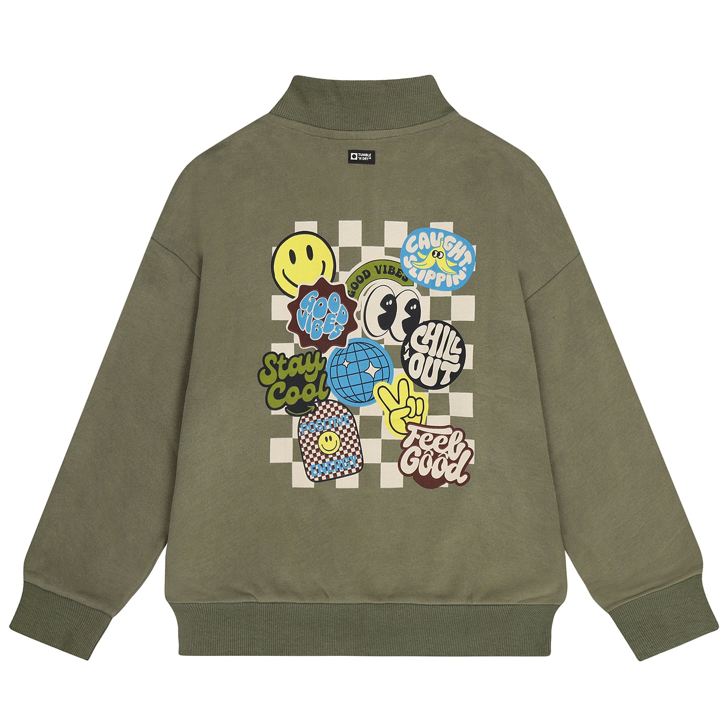 || Tumble ‘N Dry || Sweater met rits en backprint - Milton