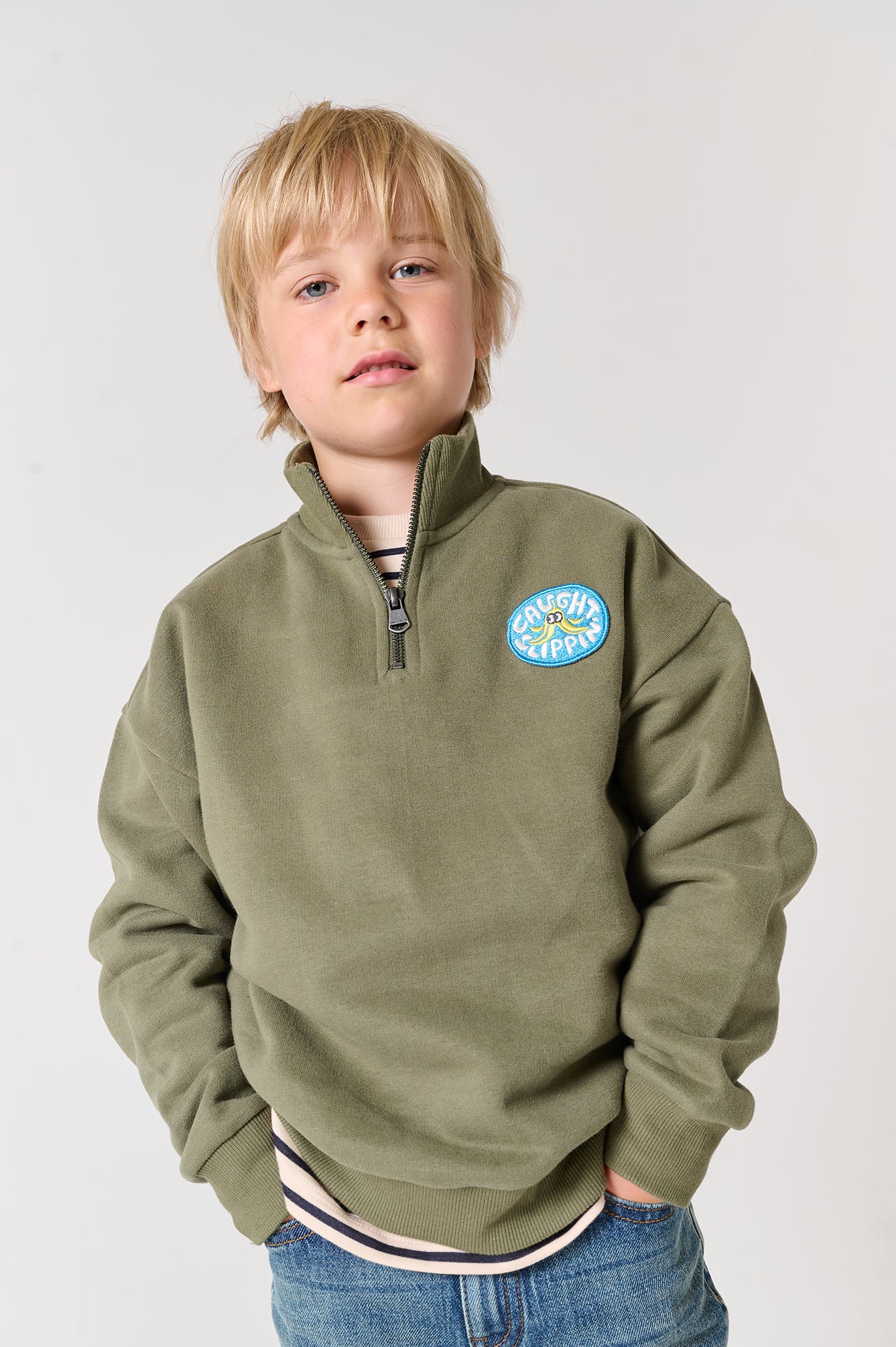 || Tumble ‘N Dry || Sweater met rits en backprint - Milton