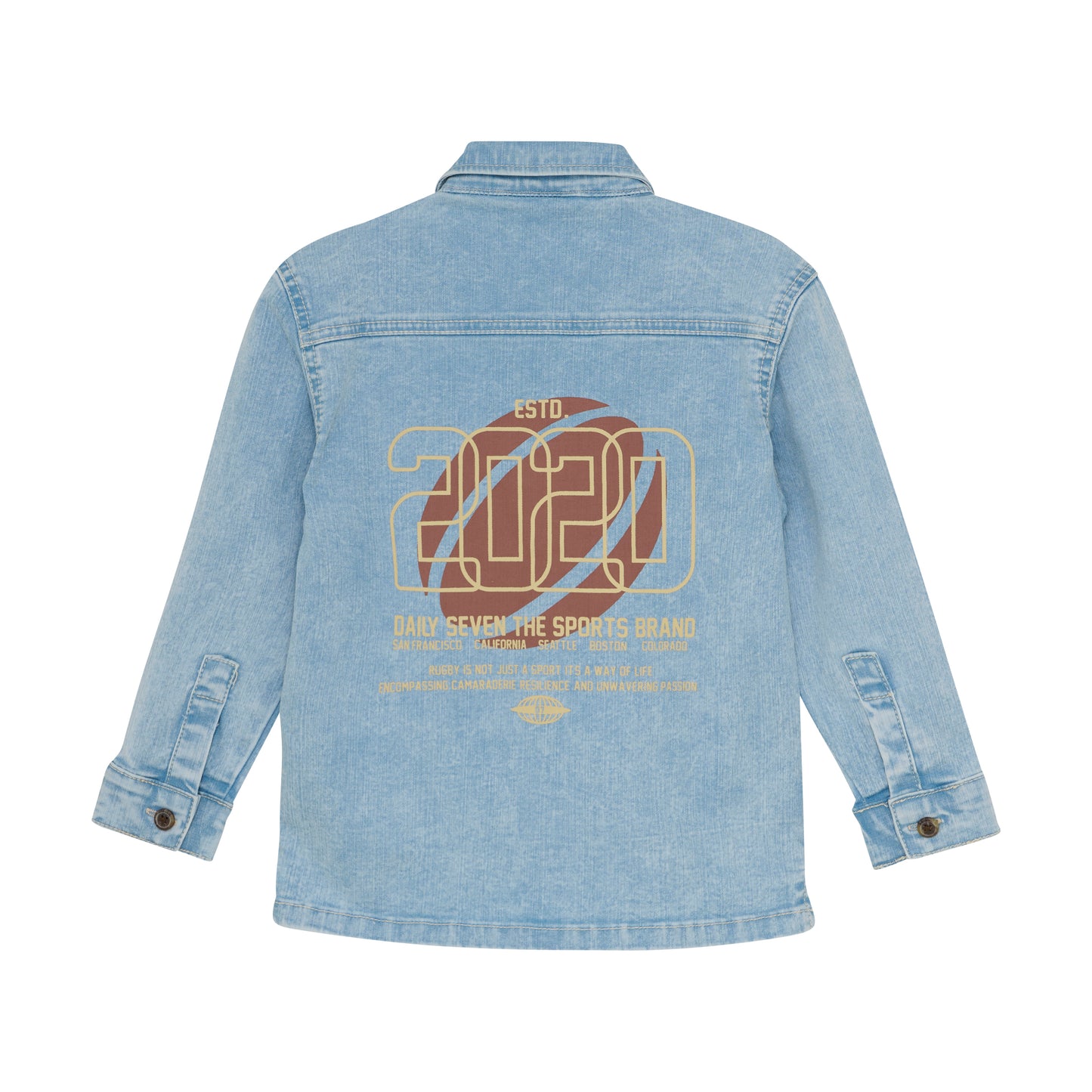 || Daily7 || Denim shirt met backprint
