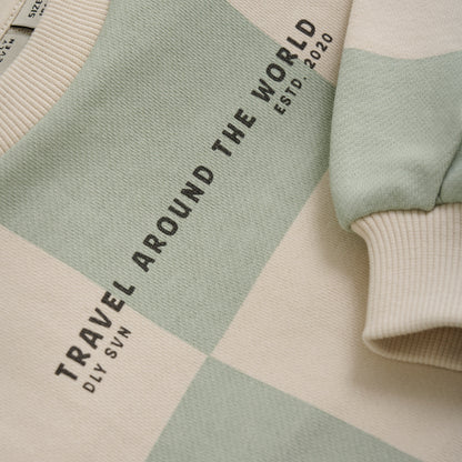 || Daily7 || Geblokte sweater met backprint