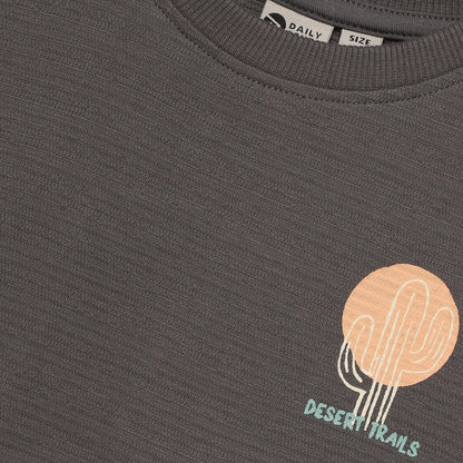 || Daily7 || T-shirt met structuur en backprint