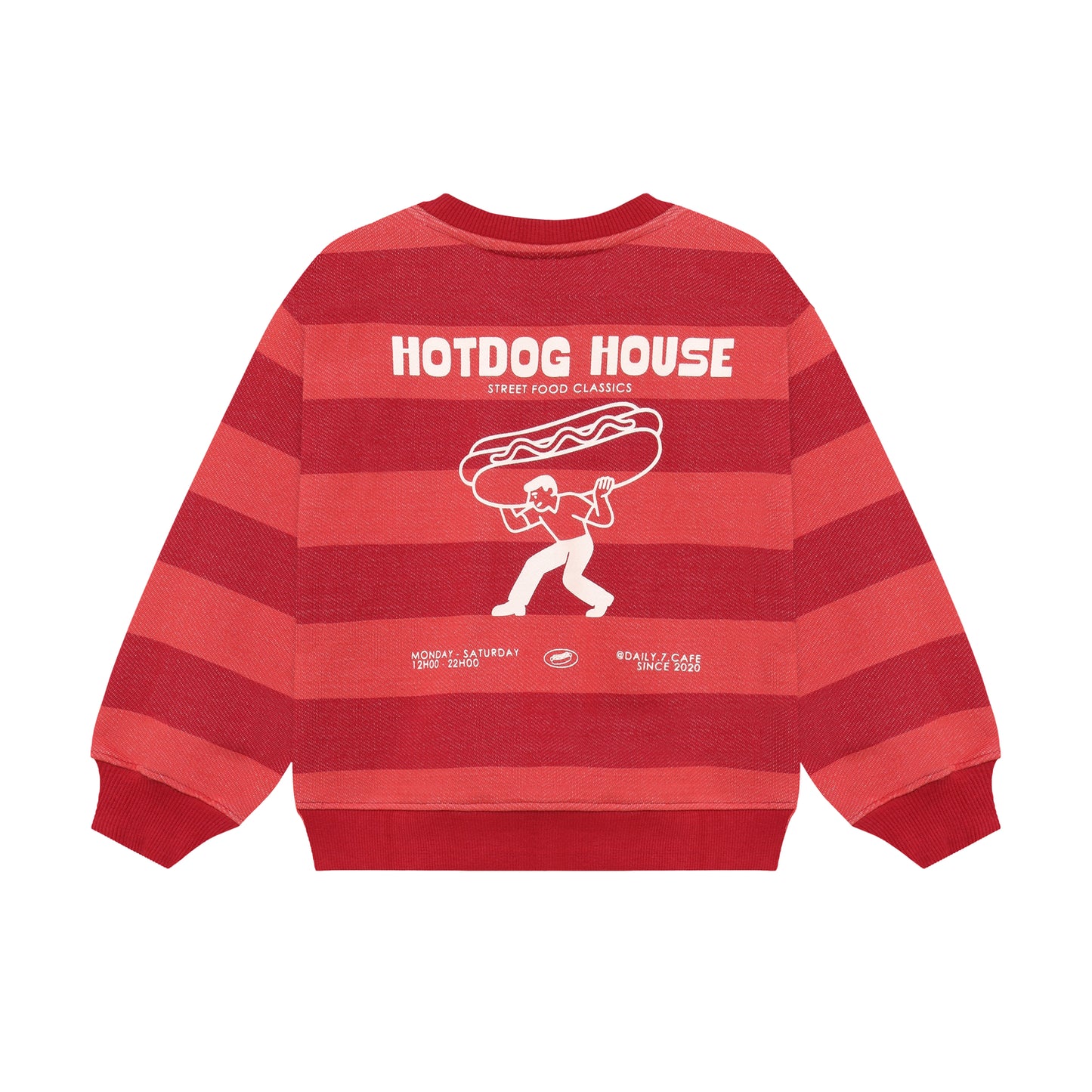 || Daily7 || Gestreepte sweater met backprint