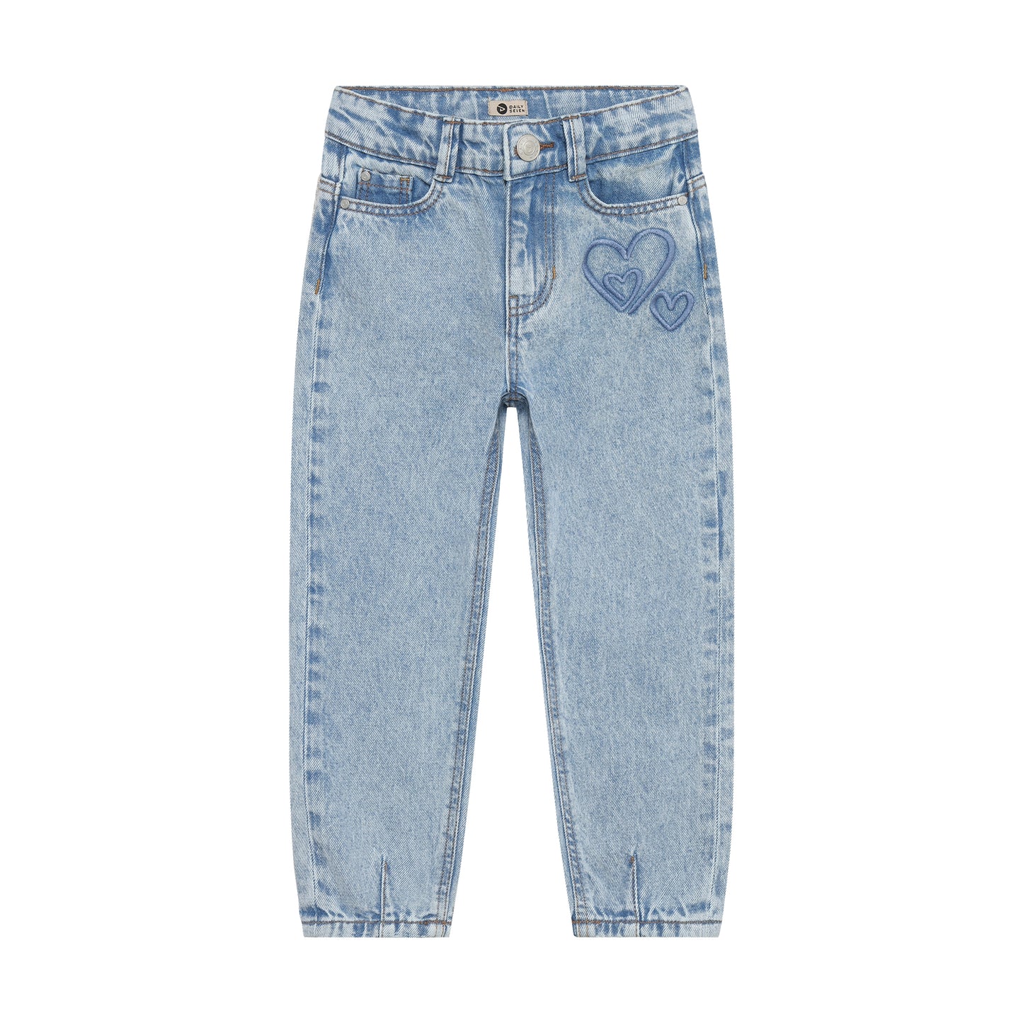 || Daily7 || Jeans met geborduurde harten - Mom Fit