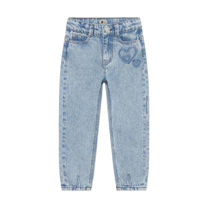 || Daily7 || Jeans met geborduurde harten - Mom Fit