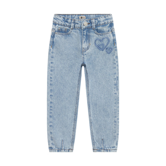 || Daily7 || Jeans met geborduurde harten - Mom Fit