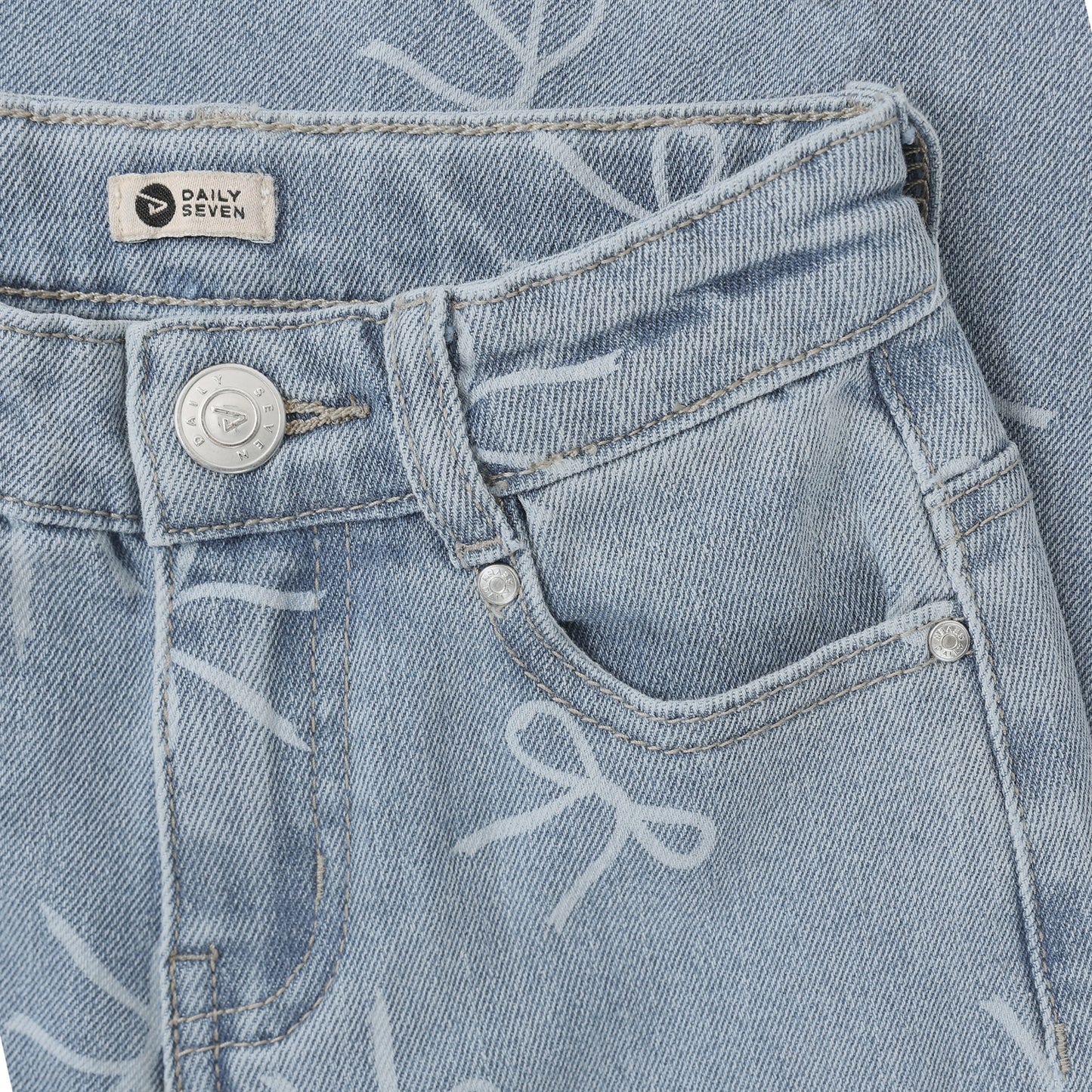 || Daily7 || Jeans met strikjes - Wide Fit