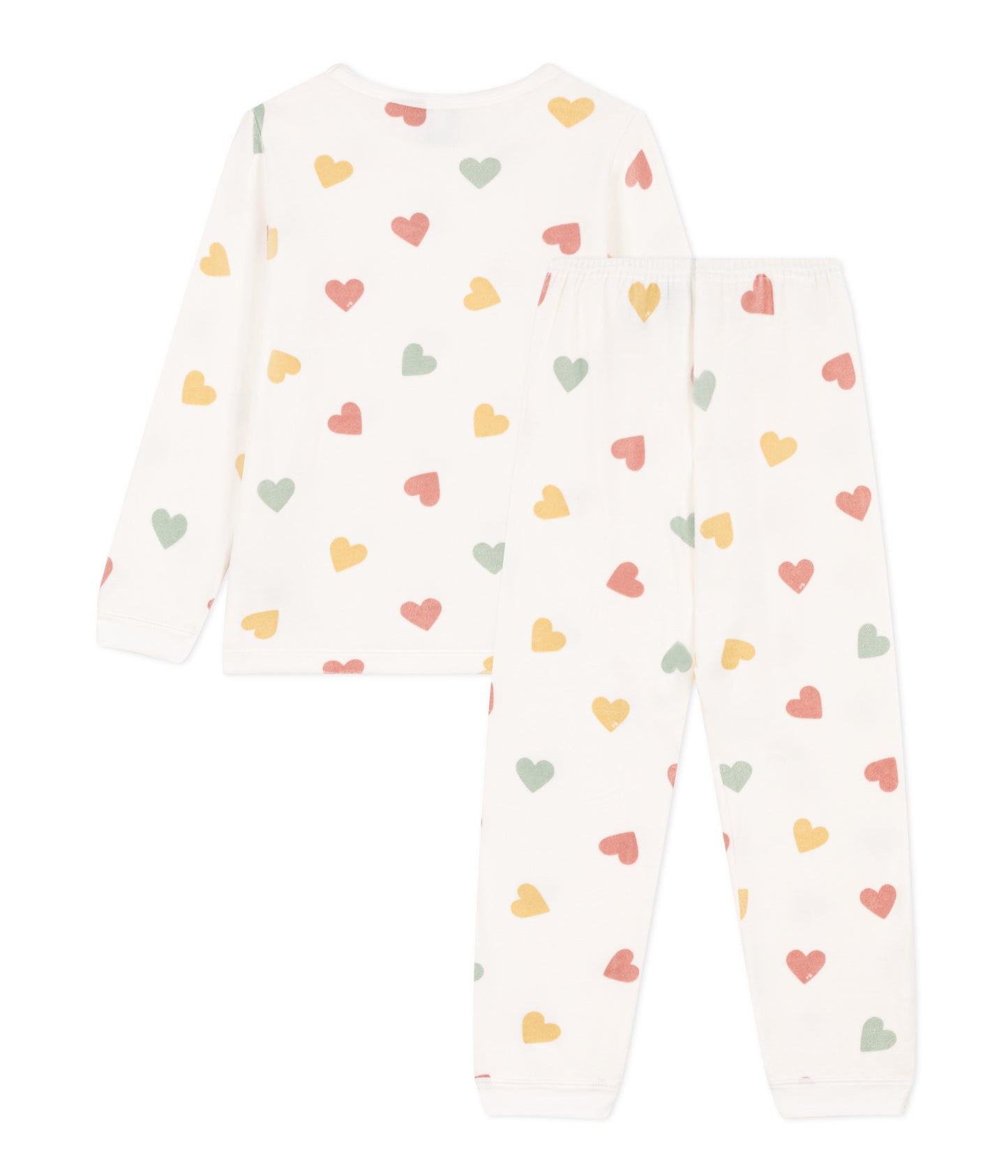 || Petit Bateau || Fluwelen pyjama met hartjes print