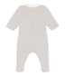 || Petit Bateau || Basis fluwelen boxpak met voetjes en kraagje - grijs