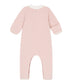 || Petit Bateau || Basis fluwelen boxpak met voetjes en kraagje - roze
