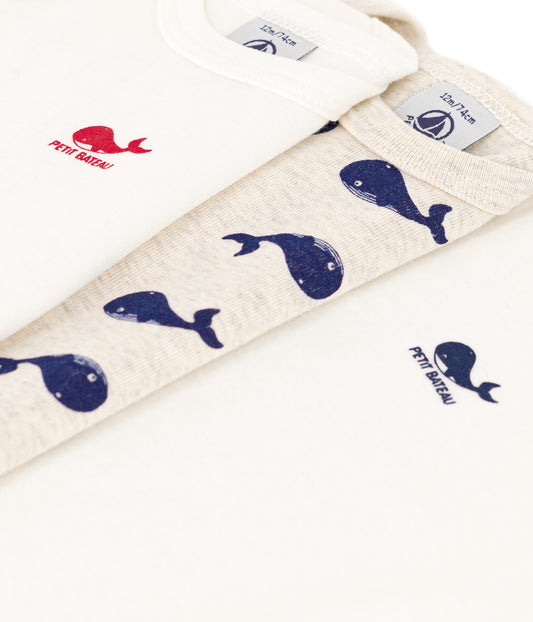 || Petit Bateau || Set romper lange mouwen - Walvis