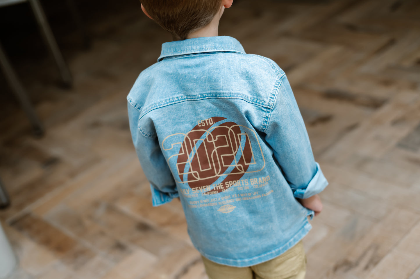 || Daily7 || Denim shirt met backprint