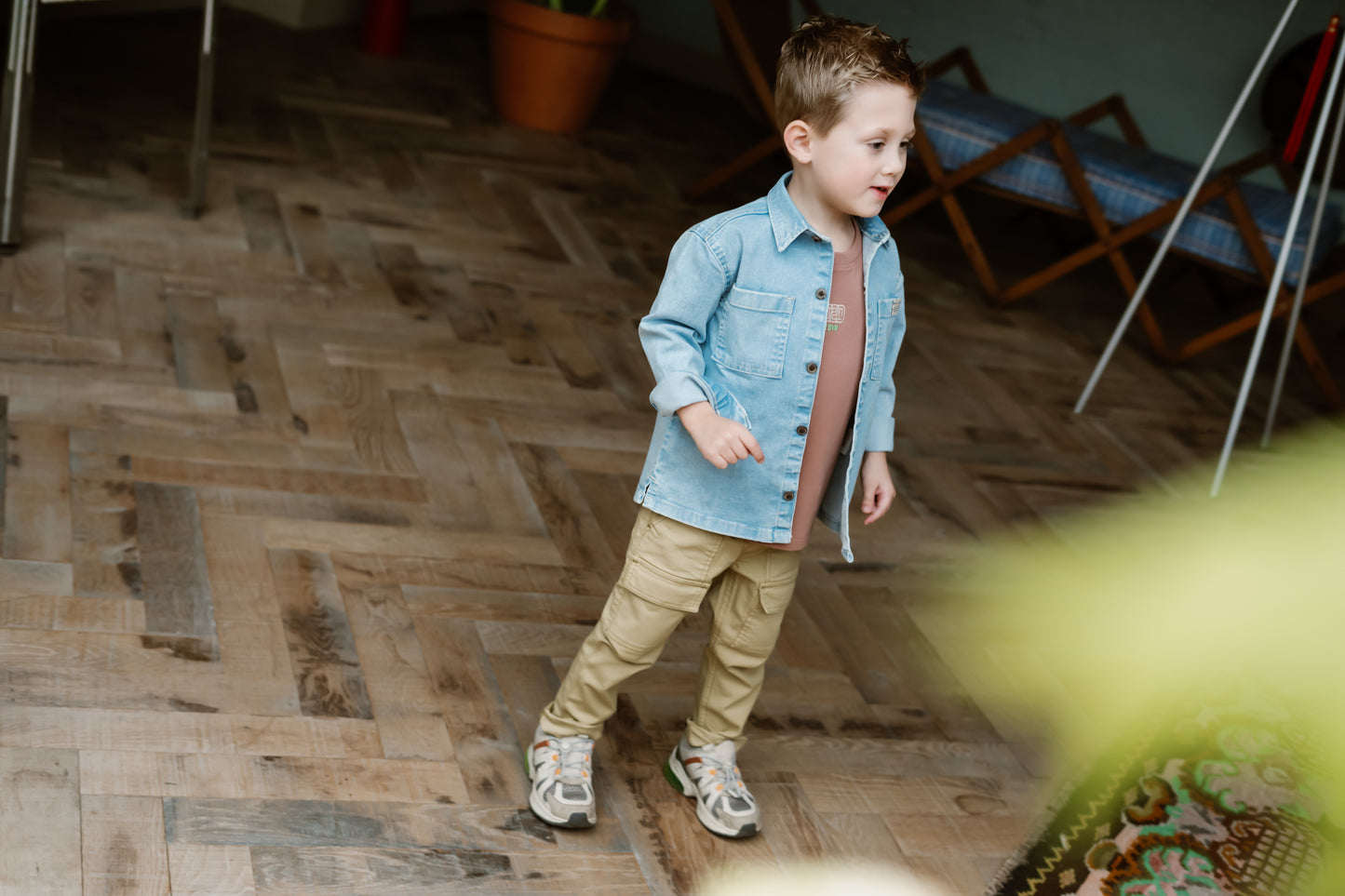 || Daily7 || Denim shirt met backprint