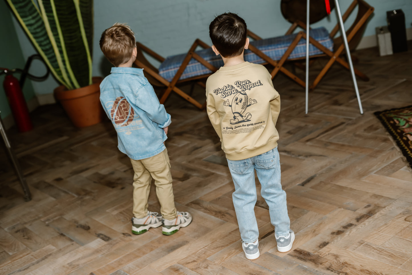 || Daily7 || Denim shirt met backprint