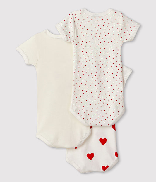 || Petit Bateau || Basis set romper korte mouwen - Hartjes