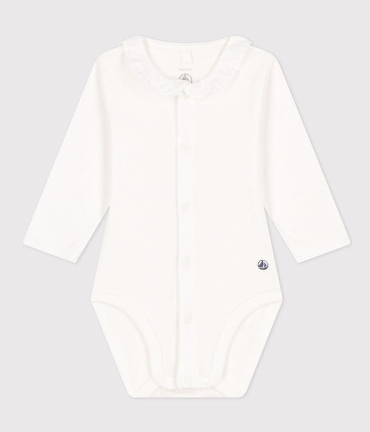 || Petit Bateau || Basis babyromper voorsluiting met kraagje