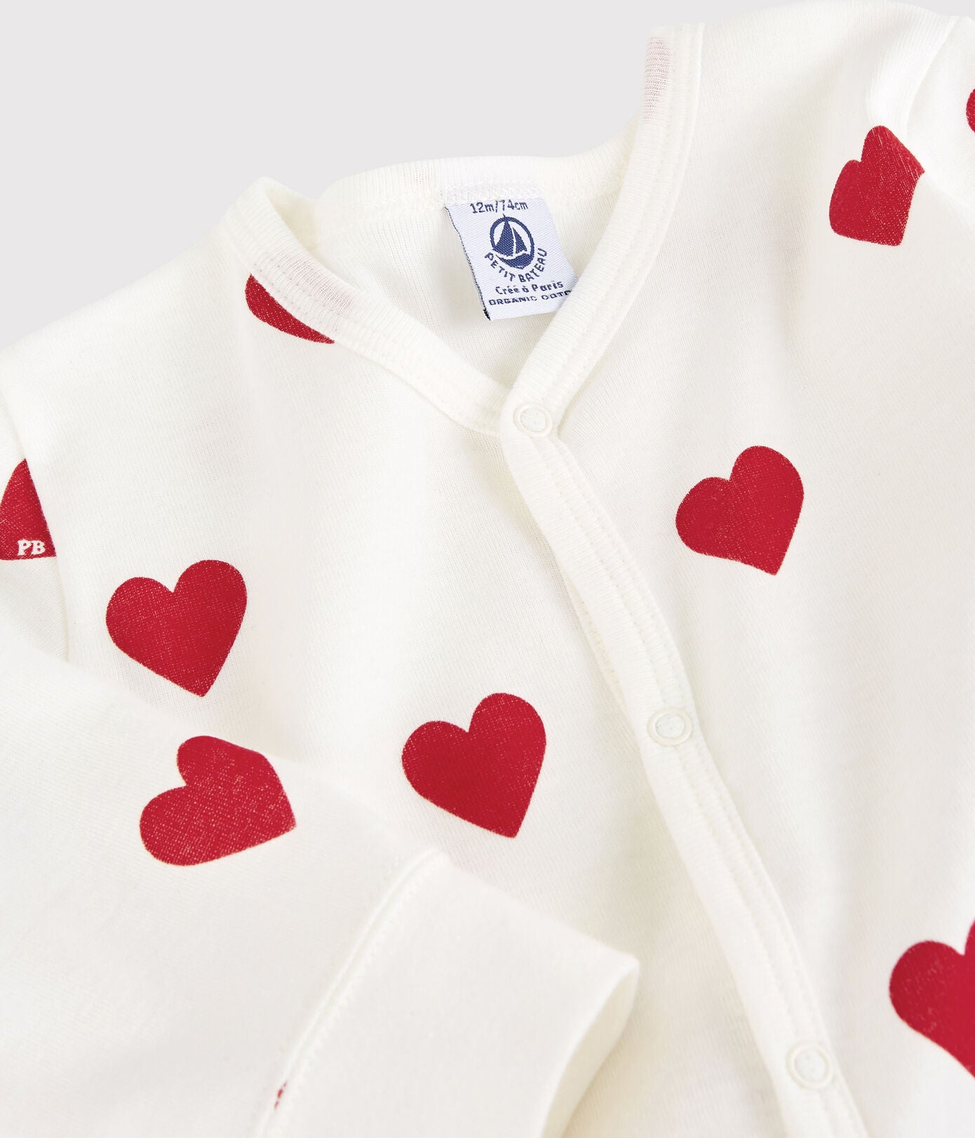 || Petit Bateau || Basis boxpak zonder voetjes - Harten