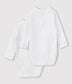 || Petit Bateau || Basis set overslagromper lange mouwen - Wit