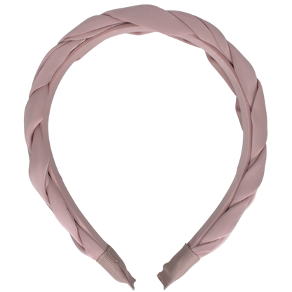 || Your Little Miss || Brede diadeem met vlecht - Vanilla satin