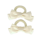 || Your Little Miss || Haarelastiek met dubbele strik - Ivory Satin