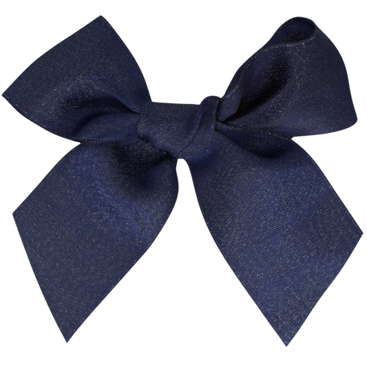 || Your Little Miss || Haarspeldje met strik - Navy Sparkle