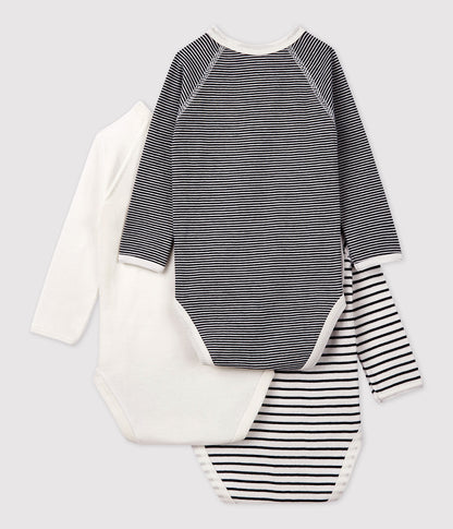 || Petit Bateau || Basis set overslagromper lange mouwen - Strepen