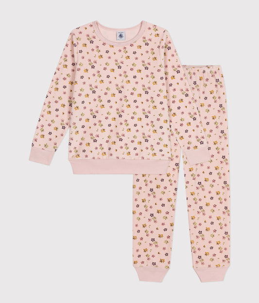 || Petit Bateau || Fluwelen pyjama met bloemen print