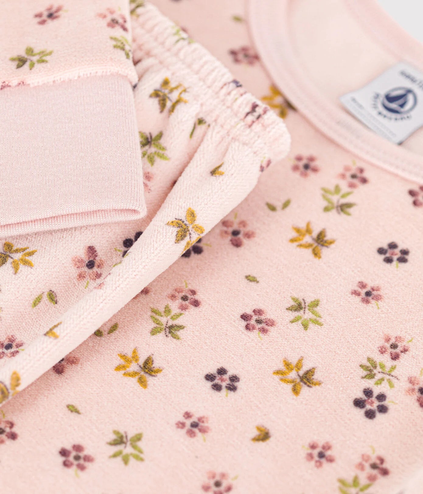 || Petit Bateau || Fluwelen pyjama met bloemen print