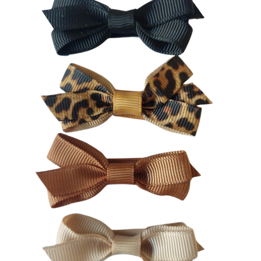 || Your Little Miss || Haarspeldjes met strik - Leopard Love