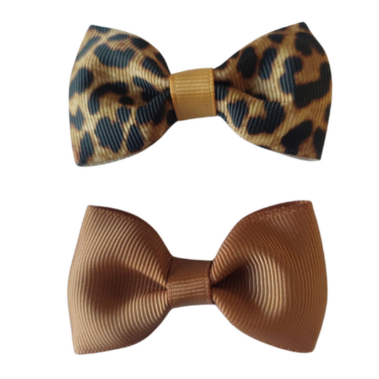 || Your Little Miss || Haarspeld met strik - Leopard Love