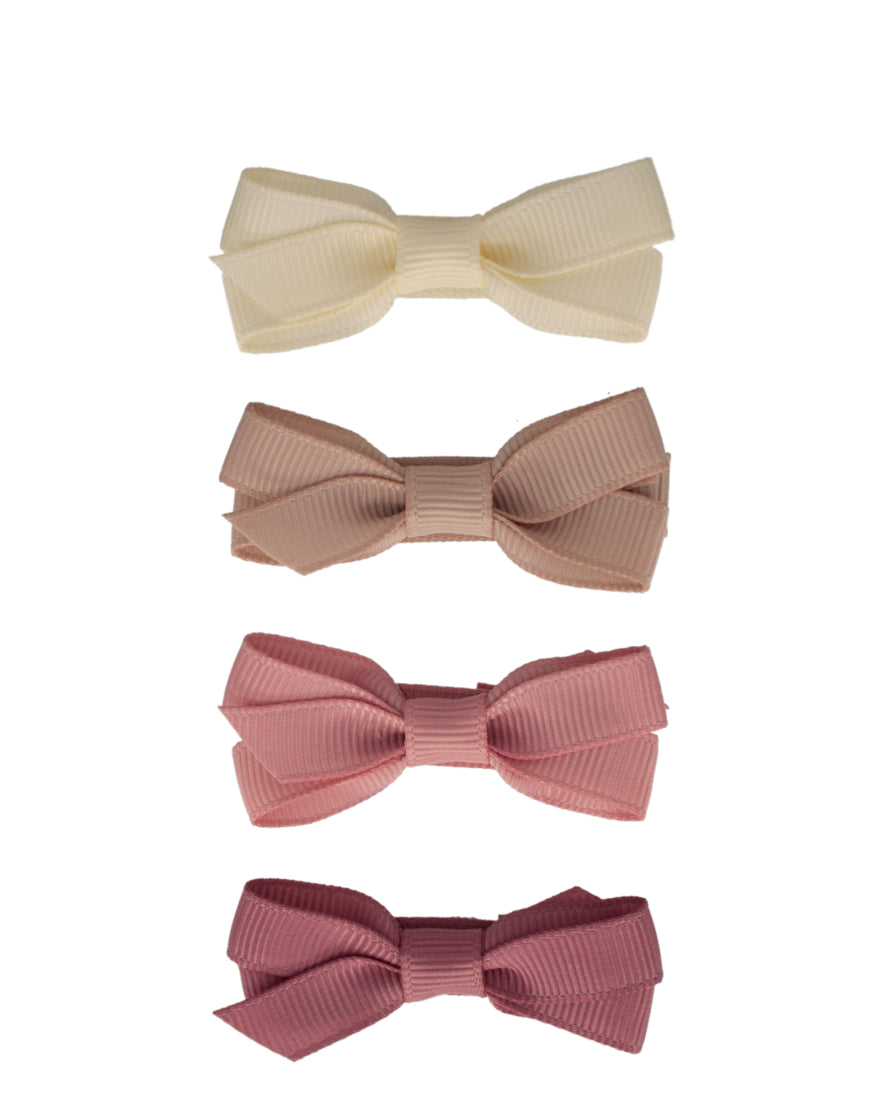 || Your Little Miss || Baby haarspeldjes met strik - Vanilla